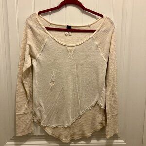 We the Free | Free People | Beige layered Friday Feelin Tee M
